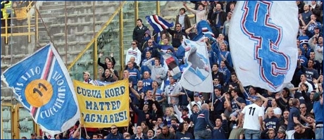 08-03-2009 Bologna-Sampdoria. Il tifo della Sud blucerchiata