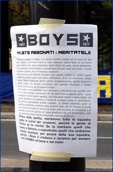 Il volantino '11.373 abbonati: meritateli!' affisso davanti al Tardini