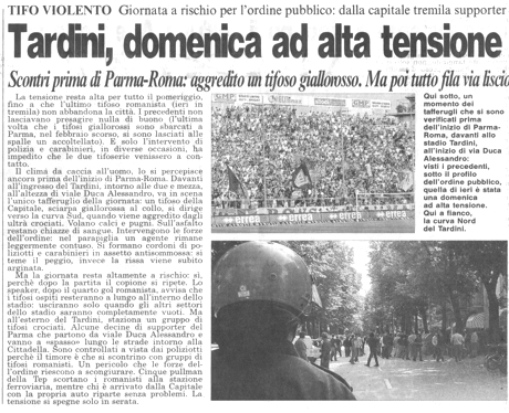 PARMA-Roma, 24-09-2006. Articolo espandibile della Gazzetta di Parma