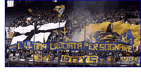 BOYS a Milano (Inter-PARMA). Striscione: 'L'ultima Crociata per sognare'