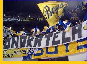 BOYS a Milano (Inter-PARMA). Striscione: 'ONORATELA!'