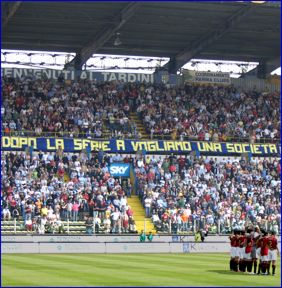 BOYS, striscione nei distinti: 'Dopo la Serie A vogliamo una societ'