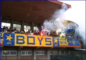 BOYS a Salsomaggiore Terme (PARMA-Legnano). Torce accese in tribuna