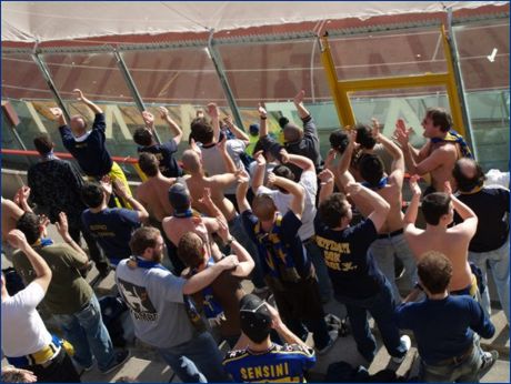 BOYS PARMA a Catania per Catania-PARMA. Battimani visto dall'alto