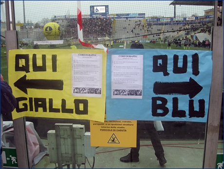 Manifesti BOYS in Curva Nord di Parma. Indicazioni per la coreografia