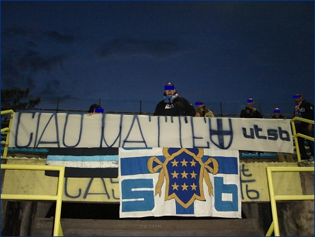 Striscione 'Ciao Matteo - utsb'