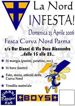 Volantino: Festa Curva Nord PARMA