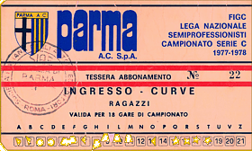 Abbonamento al PARMA A.C., Curva, 1977/78