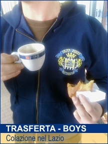 Colazione nel Lazio. I BOYS PARMA 1977 di ritorno dalla trasferta di Palermo (Palermo-PARMA del 31-10-2007).