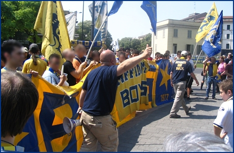 Corteo: Accompagniamo la squadra del cuore - Siam tifosi con trombe e bandiere! 29-04-2007. BOYS PARMA 1977, foto Ultras