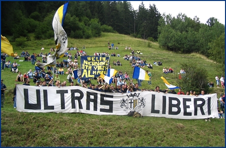 Sampdoria-PARMA 29-07-2006. BOYS PARMA 1977, foto Ultras