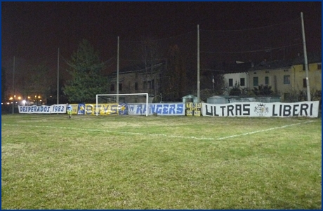 Celebrazioni gemellaggio. Partita Boys Parma-Rangers/Desperados Empoli 01-12-2007. Gli striscioni. BOYS PARMA 1977, foto Ultras