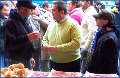 PARMA-Empoli 02-12-2007. Tommaso Ghirardi al pranzo del gemellaggio al Bar Gianni. BOYS PARMA 1977, foto Ultras