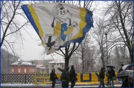 Parma Calcio (allenamento in Cittadella) 28-12-2008. BOYS PARMA 1977, foto ultras