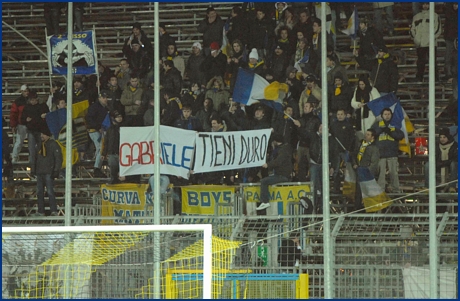 Frosinone-Parma 17-02-2009. BOYS PARMA 1977, foto ultras