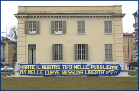 Parma-Albinoleffe 31-01-2009. BOYS PARMA 1977, foto ultras