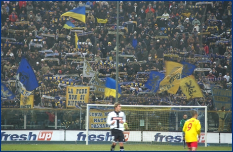 Parma-Albinoleffe 31-01-2009. BOYS PARMA 1977, foto ultras