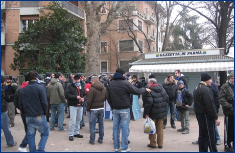 Parma-Albinoleffe 31-01-2009. BOYS PARMA 1977, foto ultras