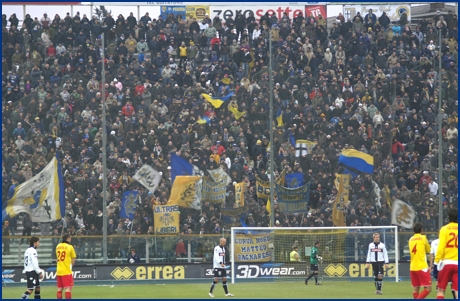 Parma-Albinoleffe 31-01-2009. BOYS PARMA 1977, foto ultras