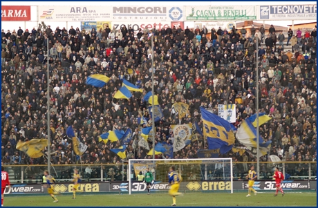 Parma-Grosseto 14-02-2009. BOYS PARMA 1977, foto ultras