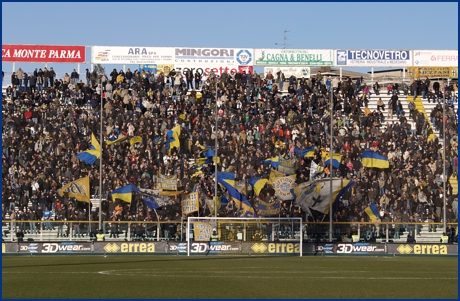 Parma-Grosseto 14-02-2009. BOYS PARMA 1977, foto ultras