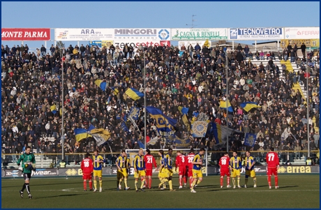 Parma-Grosseto 14-02-2009. BOYS PARMA 1977, foto ultras