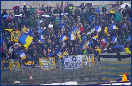 Rimini-Parma 24-01-2009. BOYS PARMA 1977, foto ultras