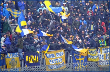 Rimini-Parma 24-01-2009. BOYS PARMA 1977, foto ultras