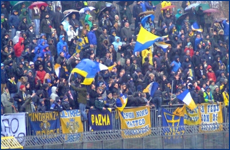 Rimini-Parma 24-01-2009. BOYS PARMA 1977, foto ultras