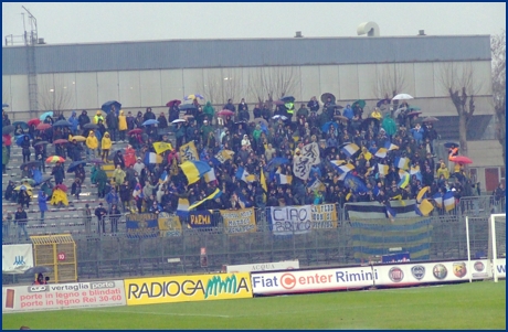 Rimini-Parma 24-01-2009. BOYS PARMA 1977, foto ultras