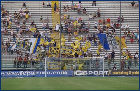 Parma-Novara 14-08-2009. BOYS PARMA 1977, foto ultras