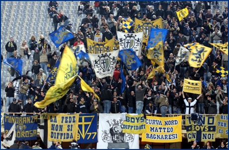 Fiorentina-Parma 21-11-2009. BOYS PARMA 1977, foto ultras