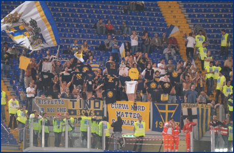 Lazio-Parma 23-09-2009. BOYS PARMA 1977, foto ultras