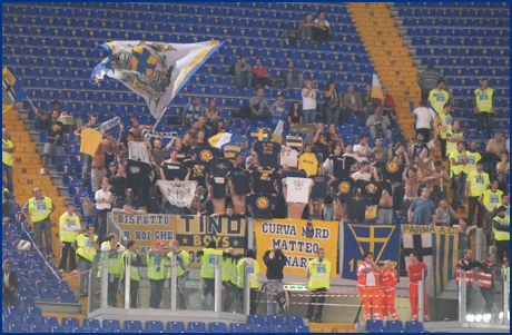 Lazio-Parma 23-09-2009. BOYS PARMA 1977, foto ultras