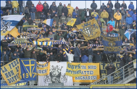 Livorno-Parma 10-01-2010. BOYS PARMA 1977, foto ultras