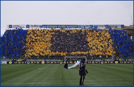 Parma-Bologna 13-12-2009. BOYS PARMA 1977, foto ultras