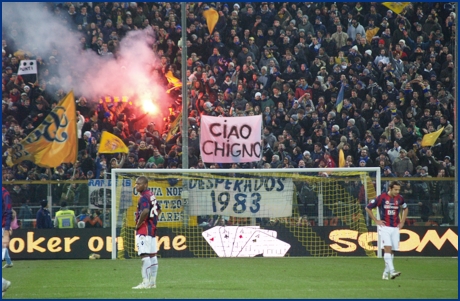 Parma-Bologna 13-12-2009. BOYS PARMA 1977, foto ultras