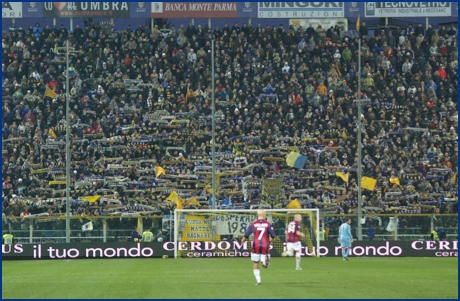 Parma-Bologna 13-12-2009. BOYS PARMA 1977, foto ultras