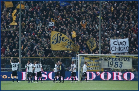 Parma-Bologna 13-12-2009. BOYS PARMA 1977, foto ultras