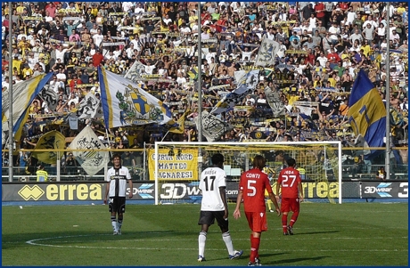 Parma-Cagliari 27-09-2009. BOYS PARMA 1977, foto ultras