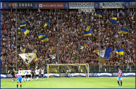 Parma-Catania 30-08-2009. BOYS PARMA 1977, foto ultras