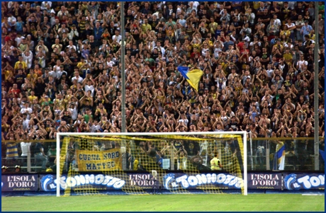 Parma-Catania 30-08-2009. BOYS PARMA 1977, foto ultras