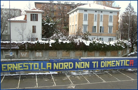 Parma-Inter 31-01-2010 (rinviata per neve). Commemorazione BOYS di Ernesto Ceresini. BOYS PARMA 1977, foto ultras