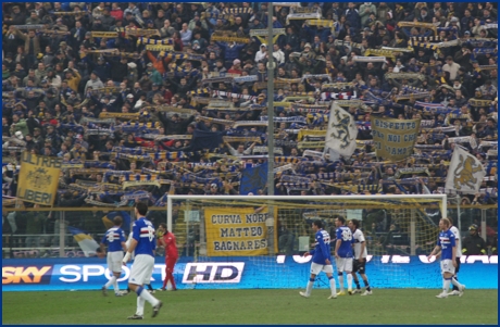 Parma-Sampdoria 28-02-2010. BOYS PARMA 1977, foto ultras