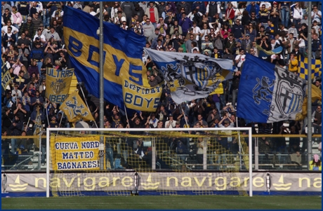 Parma-Siena 18-10-2009. BOYS PARMA 1977, foto ultras