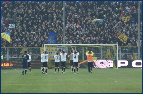 Parma-Udinese 17-01-2010. BOYS PARMA 1977, foto ultras