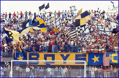 PARMA-Triestina 17-06-1979. Spareggio promozione in Serie B, Stadio Menti di Vicenza. BOYS PARMA 1977, foto Ultras