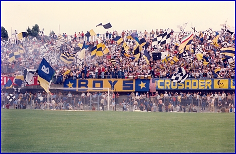 PARMA-Triestina 17-06-1979. Spareggio promozione in Serie B, Stadio Menti di Vicenza. BOYS PARMA 1977, foto Ultras