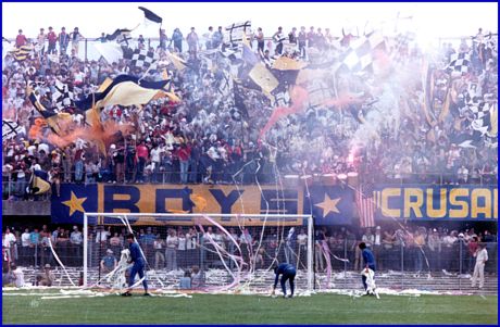 PARMA-Triestina 17-06-1979. Spareggio promozione in Serie B, Stadio Menti di Vicenza. BOYS PARMA 1977, foto Ultras