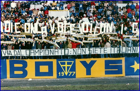 PARMA-Triestina 19-12-1982. BOYS PARMA 1977, foto Ultras